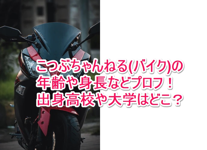 こつぶちゃんねる バイク の年齢や身長などプロフ 出身高校や大学はどこ なんでもミュージアム